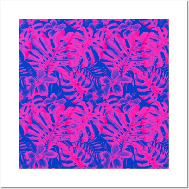 Bi Flag Hawaiian Pattern Wall Art by Gedwolcraeft